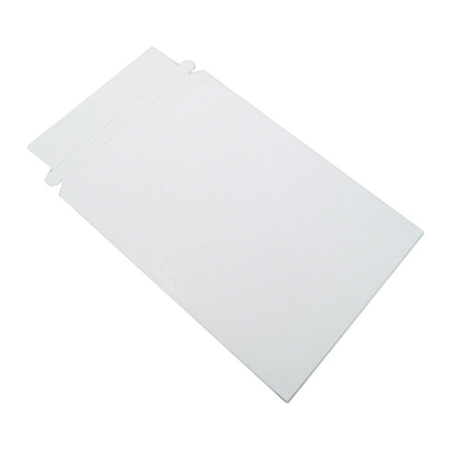 Maxtek 100 Pack Stay Flat Rigid Photo & Document White Cardboard Mailers, 6×8