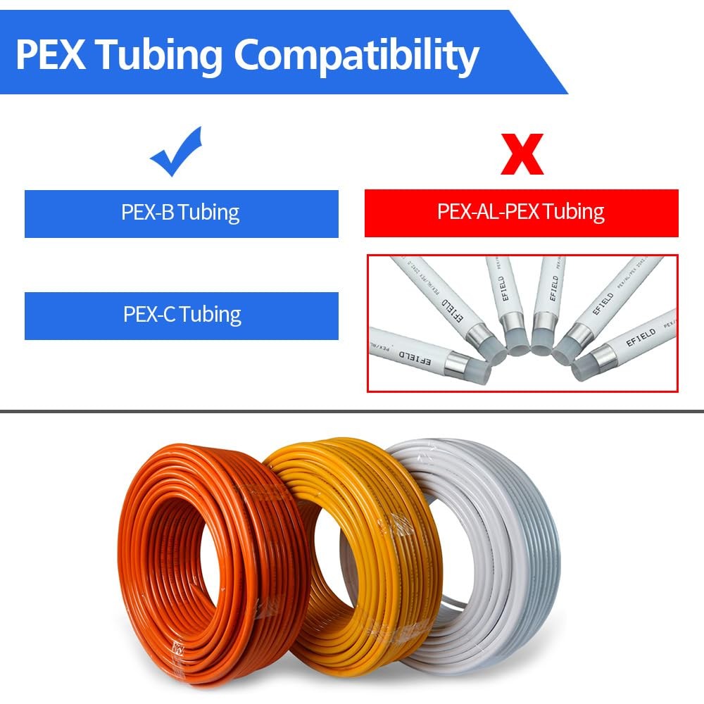 1/2″ PEX Brass Fittings 15pc Set Elbow Tee Coupling Crimp Fitting PEX Fittings