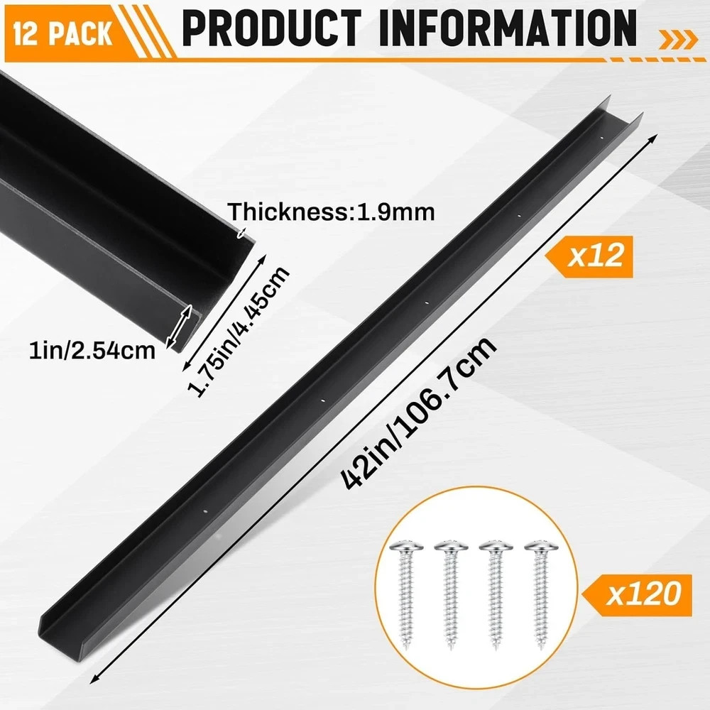 12 Pack 42 Inch Horse Stall Wall Channels Galvanized Steel Easy Installation