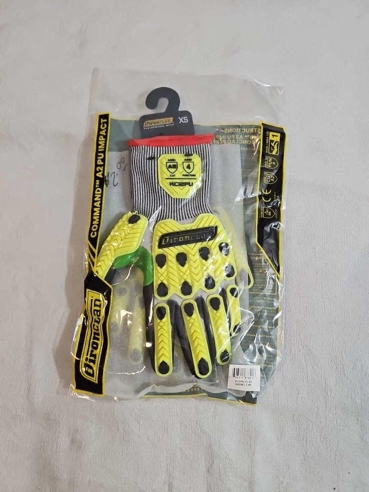 NEW Ironclad (KC12PU) Cat 2 PUN 4 EN388A2 Impact Resistant Knit Safety Gloves XS