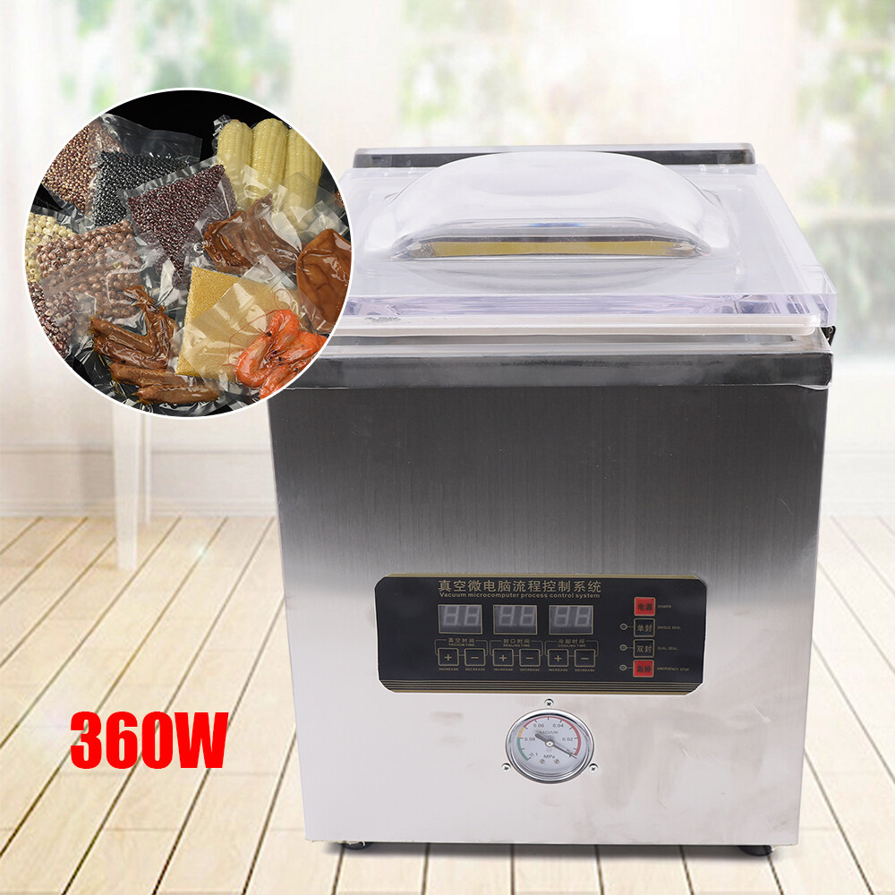 Vacuum Sealer 360W Commercial Food Chamber Vacuum Sealing Packing Machine 110V