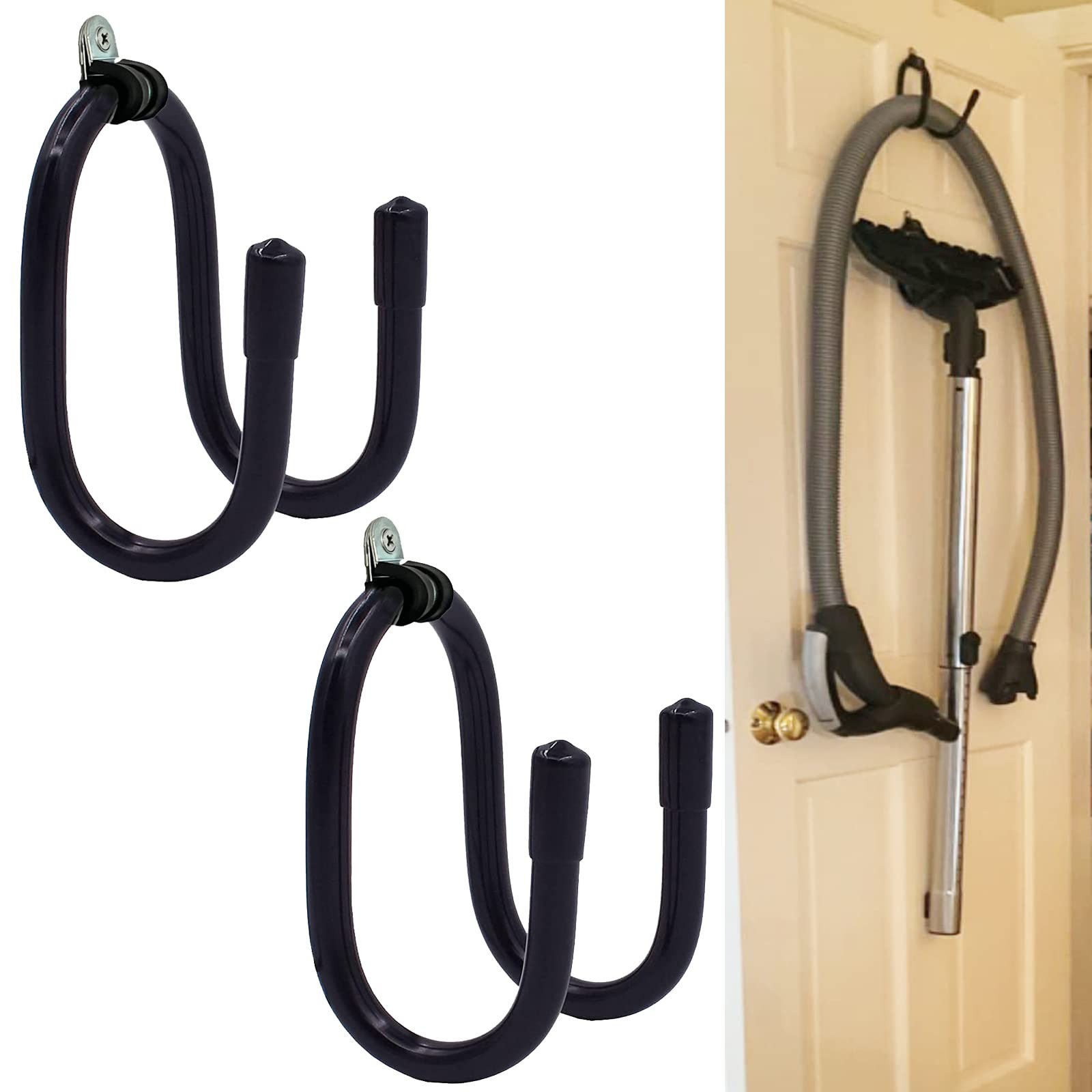 Pmsanzay 2 Pack Vacuum Cleaner Hose Holder Head Hanger Black