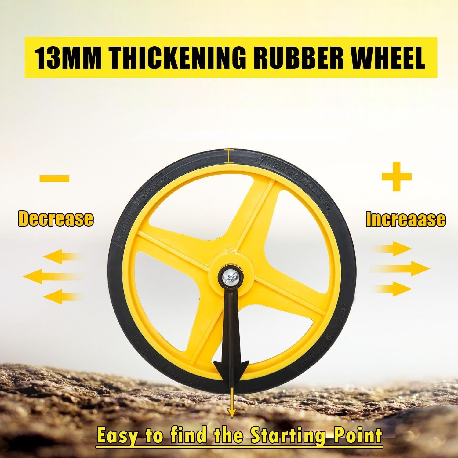 Lightweight 6-Inch Measuring Wheel with Carrying Bag – Measures Up to 10,000 Ft
