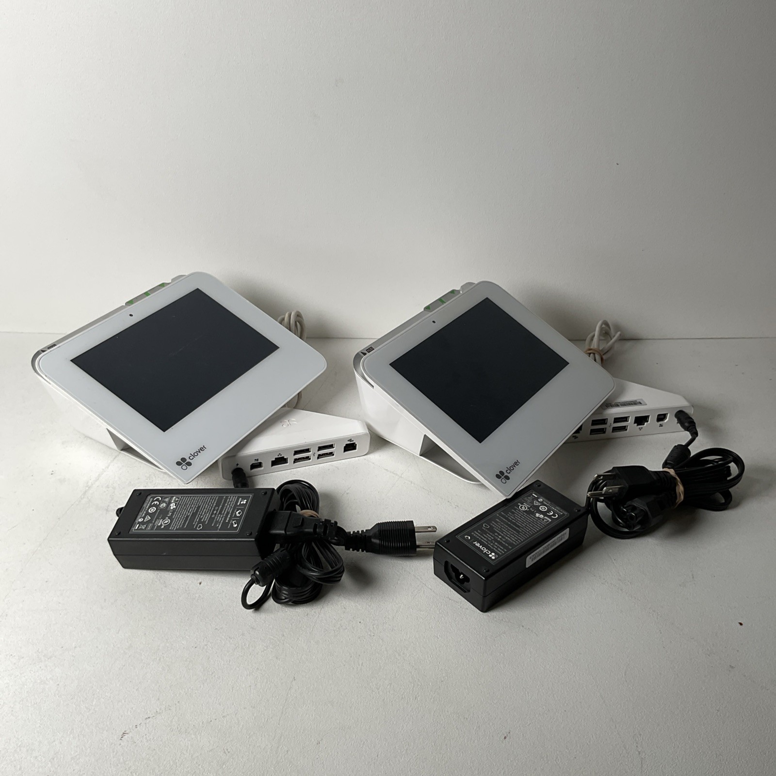 Clover Mini C302U 2nd Gen POS System Hub & Power Supply–Locked Working Lot Of 2