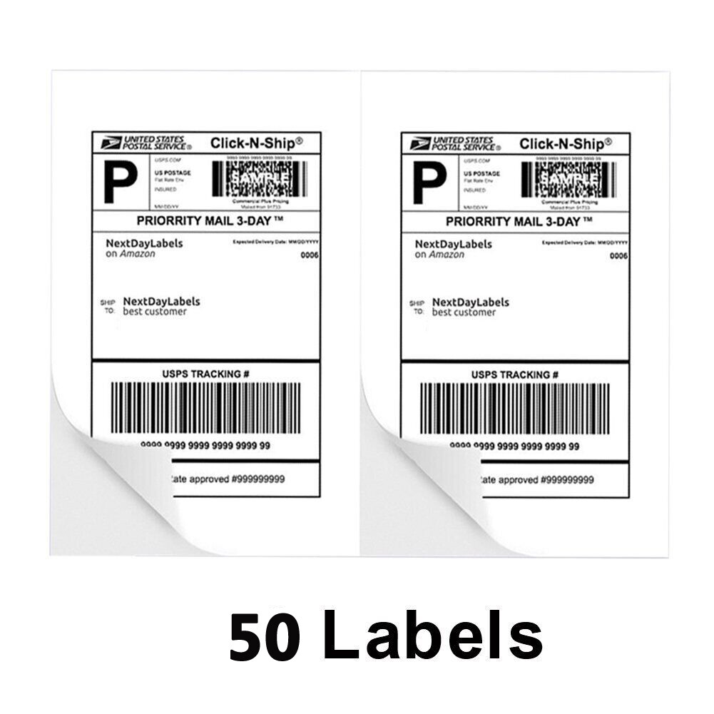 8.5″ x 5.5″ Shipping Labels Square Corner Self Adhesive 2 Per Sheet 50-2000Label