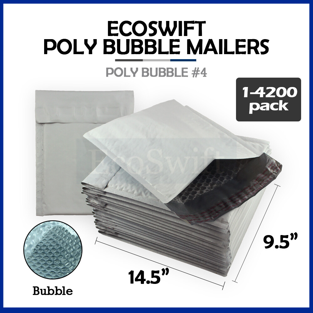 1-4200 #4 9.5×14.5 “EcoSwift” Poly Bubble Mailer Padded Envelope Bags 9.5 x 14.5