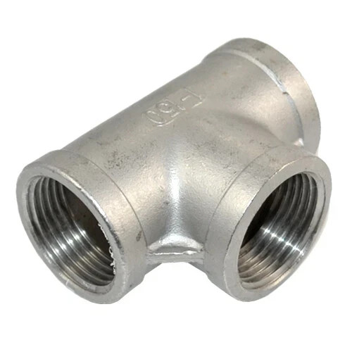 1″ 1 inch in NPT Tee T 3 way Female Thread Pipe SS 304 (2pack)