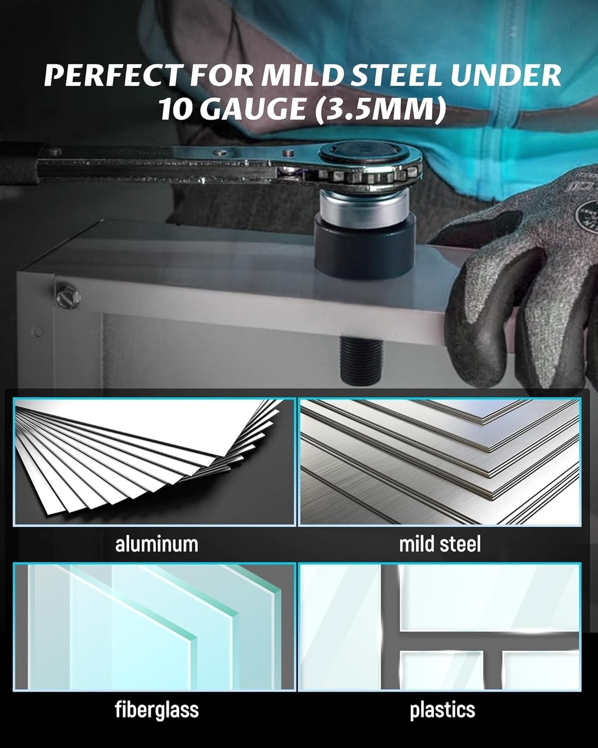 Versatile Manual Punch Kit – Heavy-Duty Metal Cutter with Multiple Hole Sizes