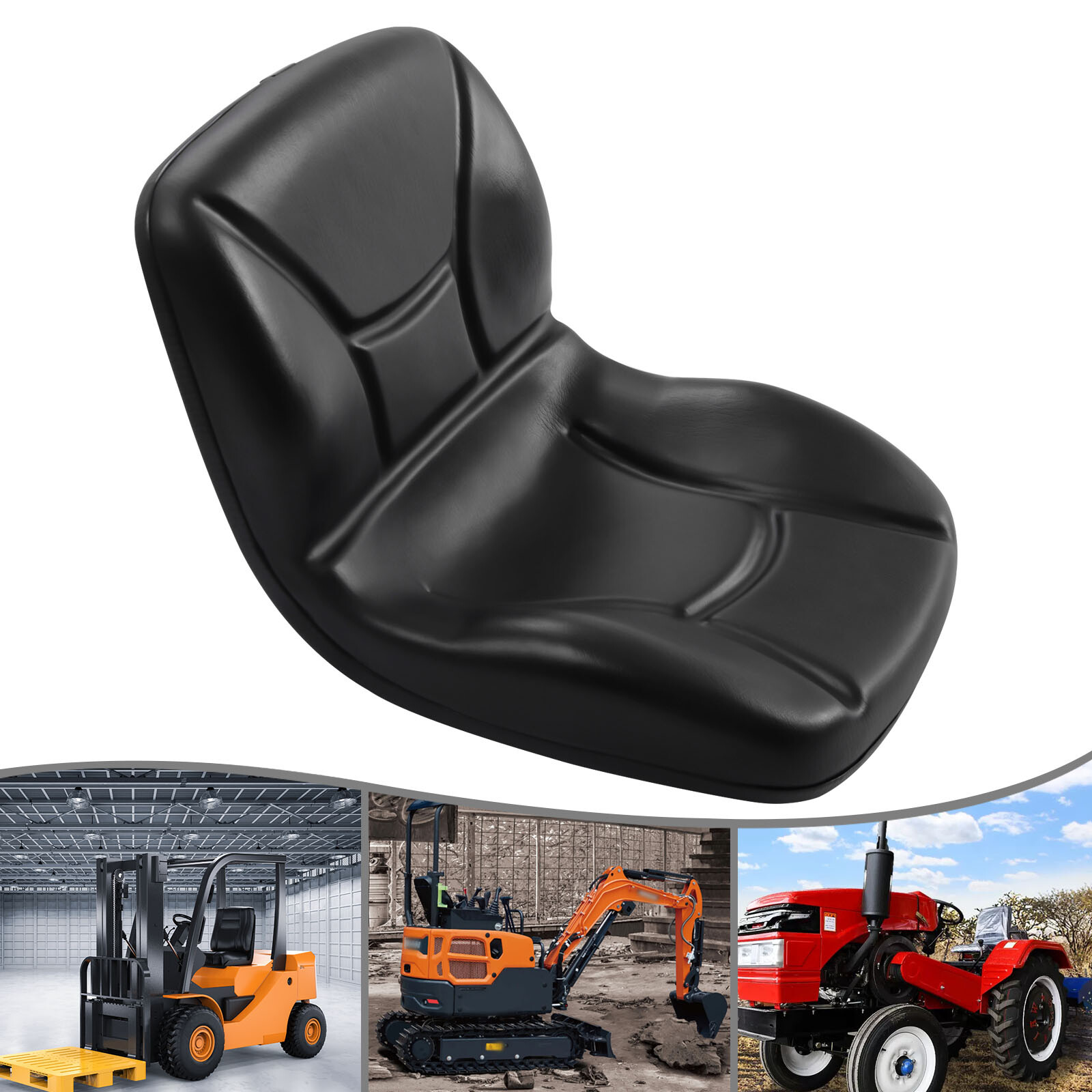 Black High Back Seat for John Deere 650 750 850 950 1050 Compact Tractor