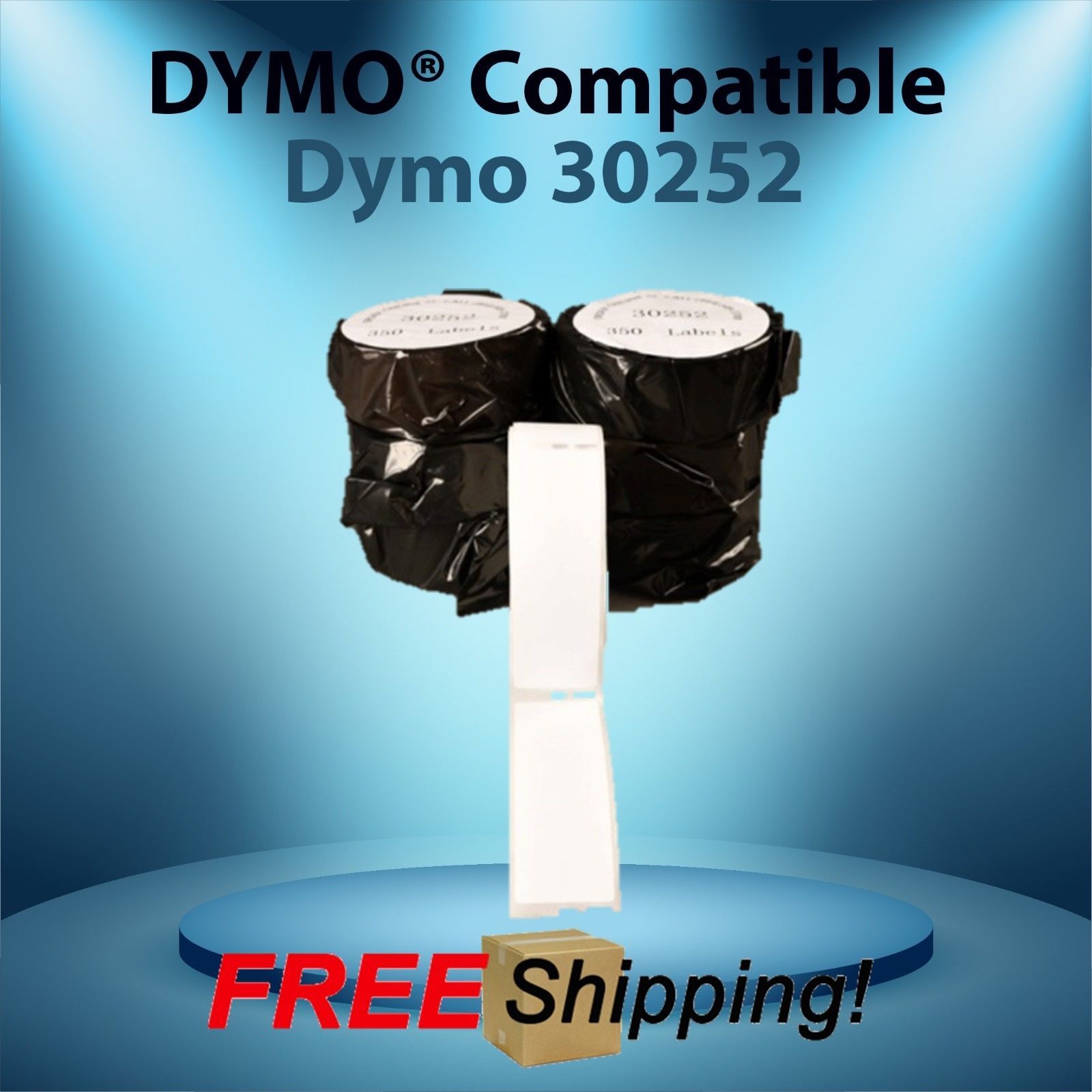 Dymo Compatible LabelWriter 30252 White Paper Rolls Twin Turbo Duo