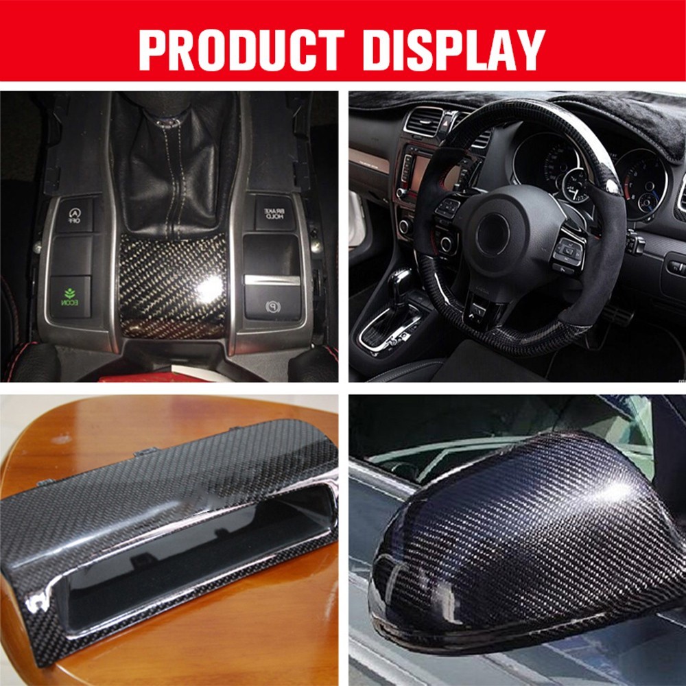 9.8ft x 19.7″ Carbon Fiber Fabric Roll Pure Fabric Carbon Fiber Sheet 2 x 2 Twil
