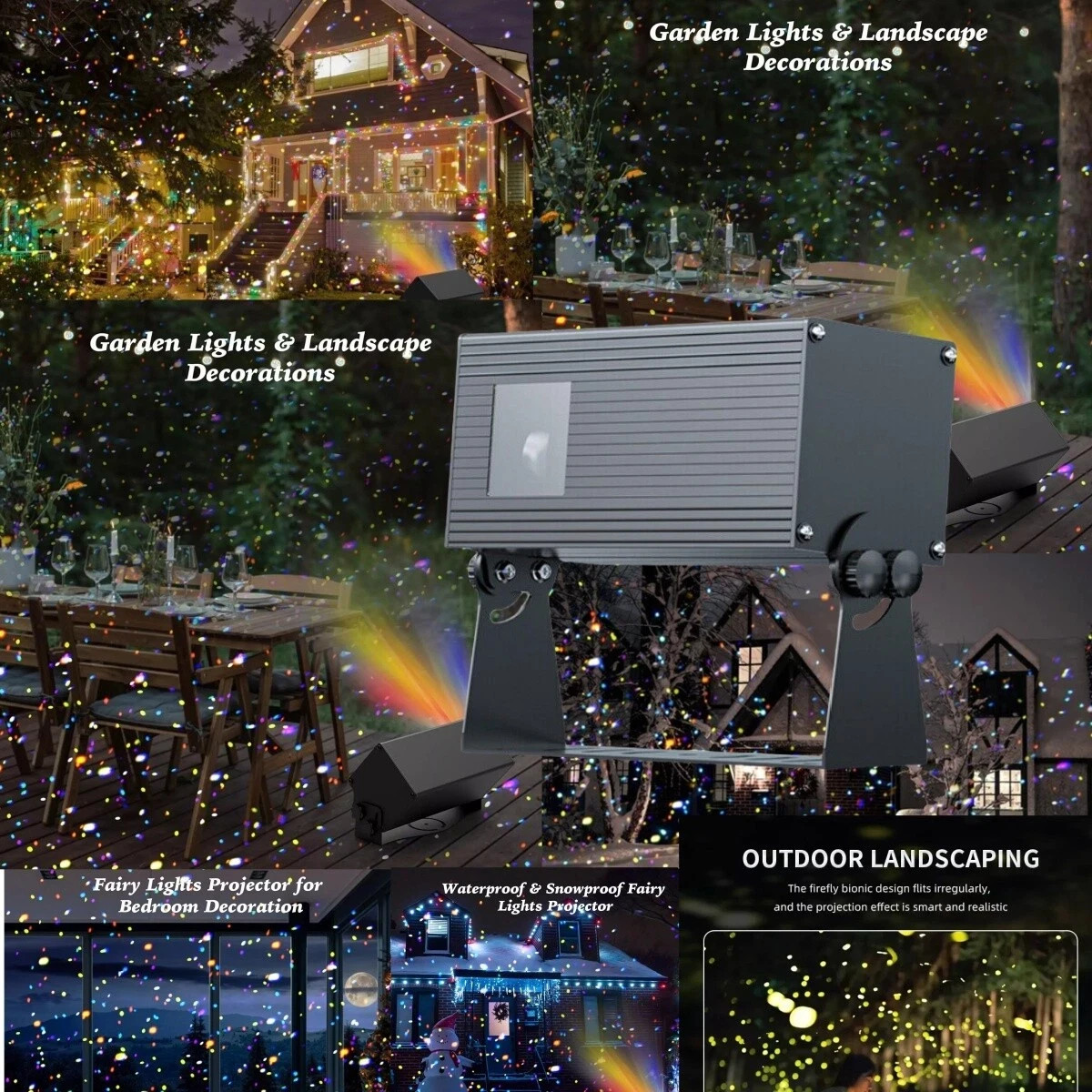 Outdoor RGB Firefly Laser Lights Projector Moving IP67 for Home Garden Patio New