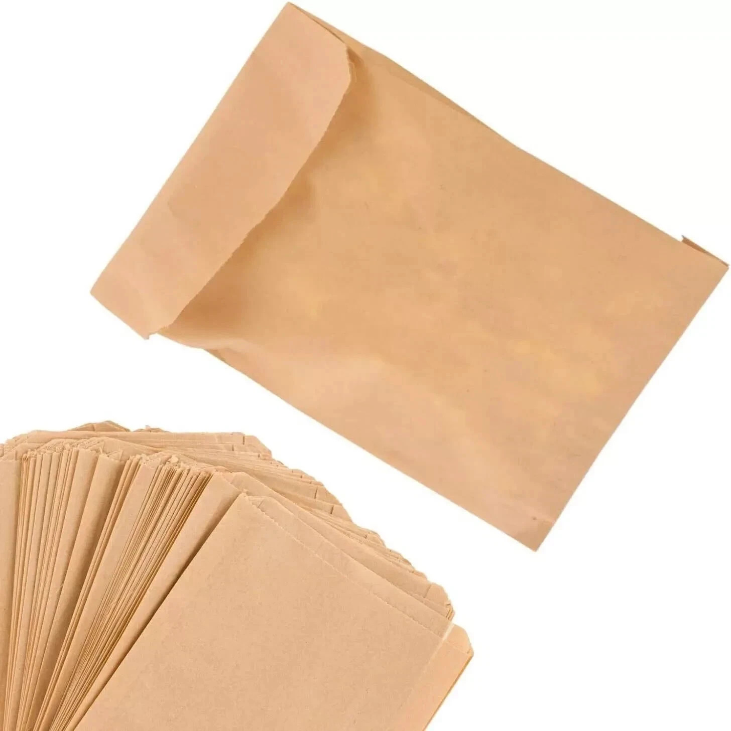 200 Pack Plain Glassine Wax Paper Sandwich Bags Food Wraps Grease Resistant