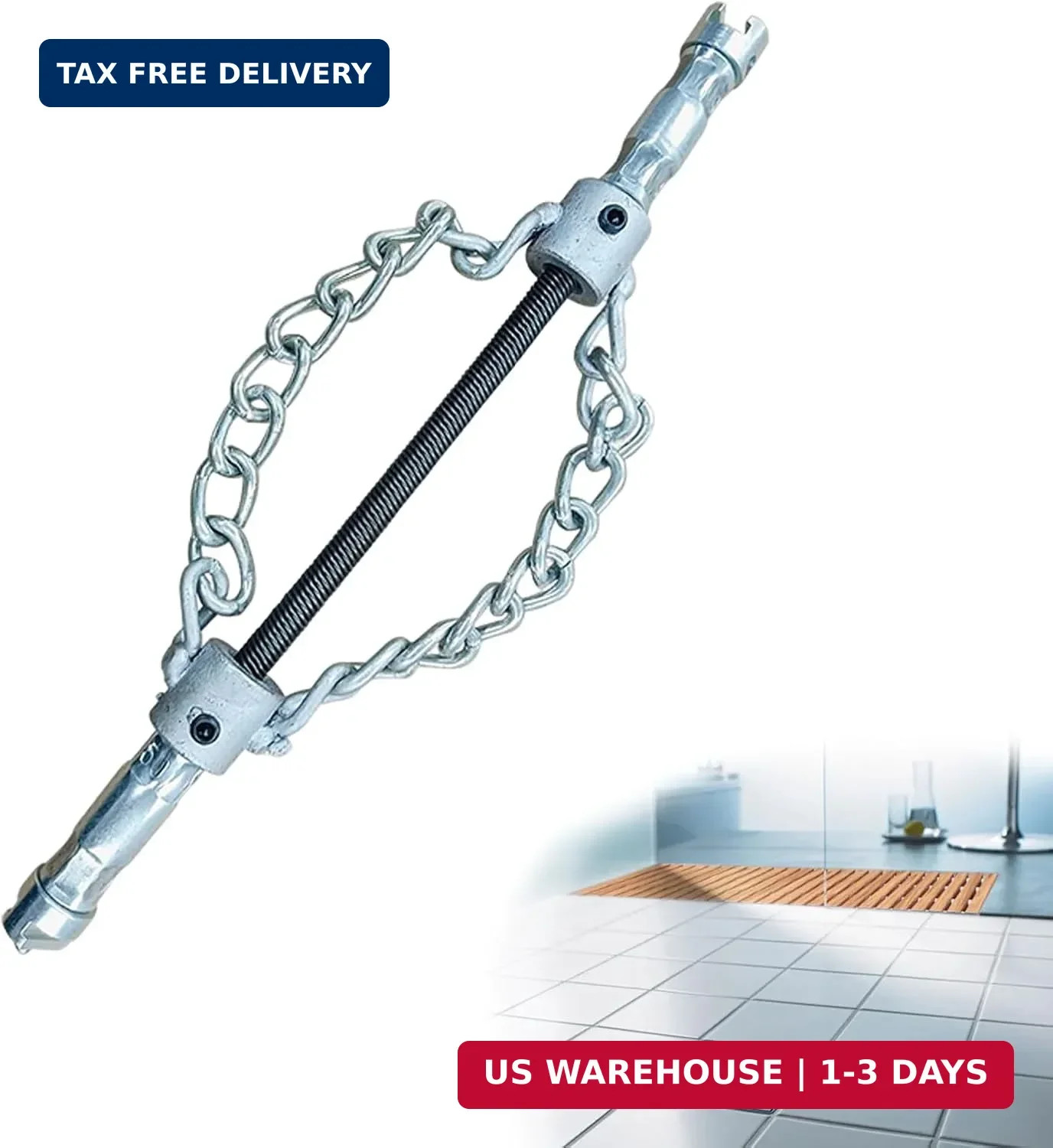 Flex‑Shaft Sewer Descaling Chain, Push-Type Rotary Cable Sewer Dredg, Multi-Purp