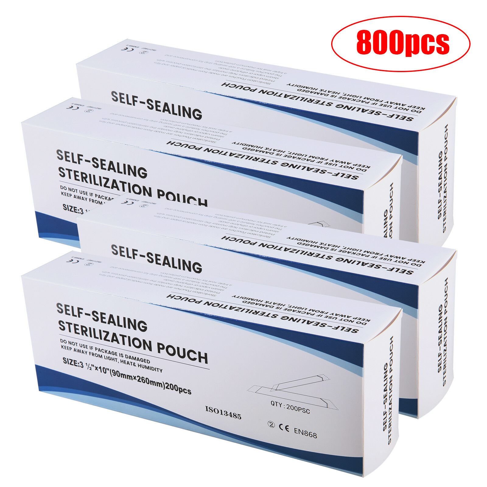 Self Sterilization Pouches Pouch Autoclave, Sterilizer Bags Dental Tattoo Nail