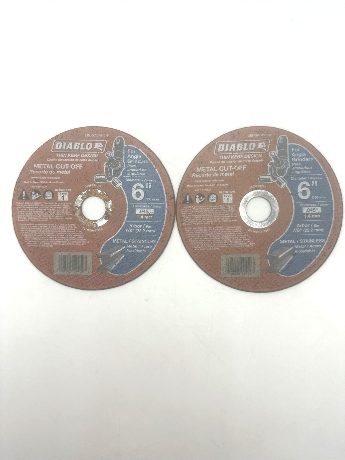 Diablo 6 in. D X 7/8 in. S Aluminum Oxide Metal Cut-Off Wheel Lot of 2
