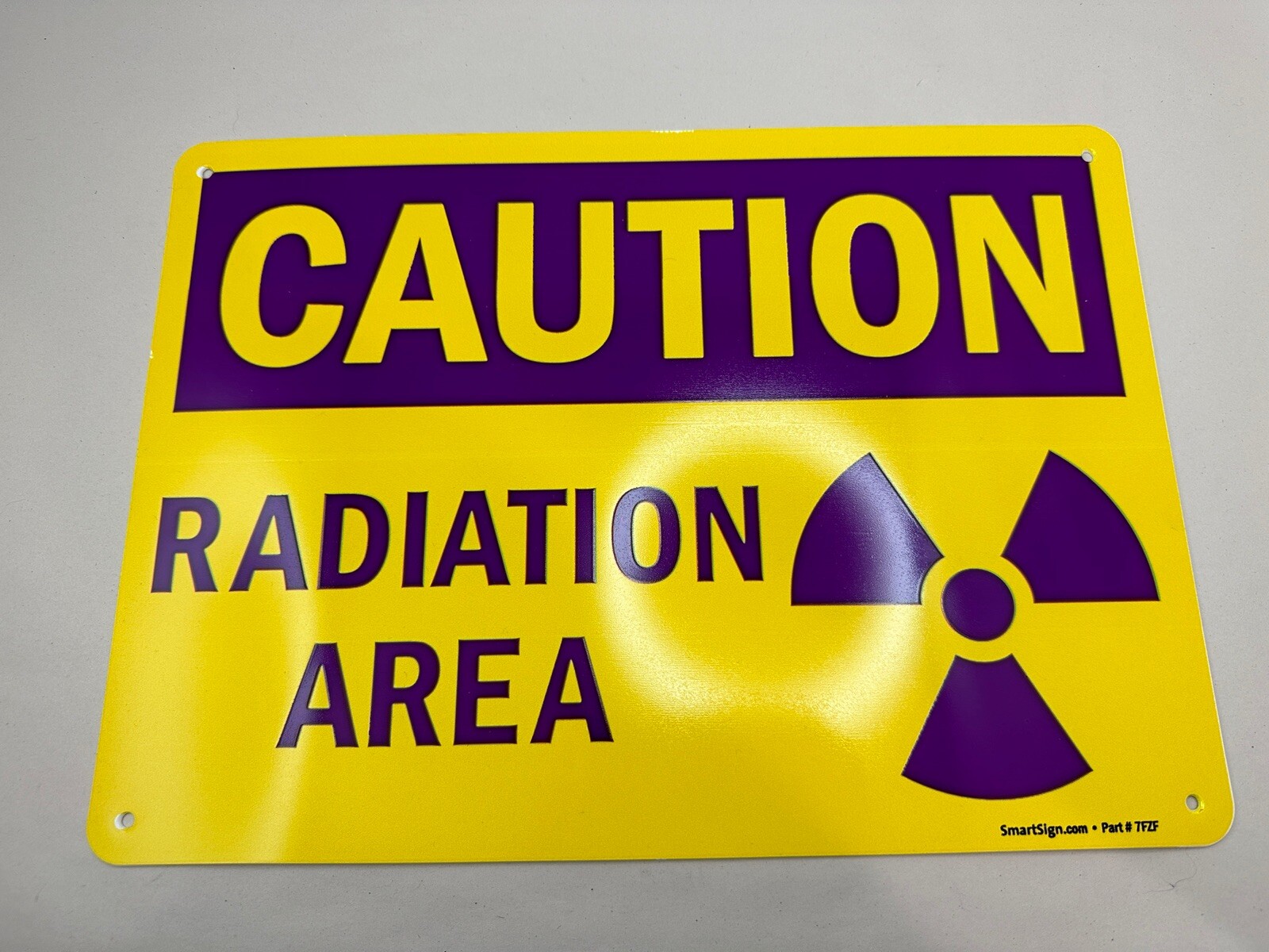 New Caution Radiation Area Sign Rigid Plastic Sign Room Decoration 10”x14”
