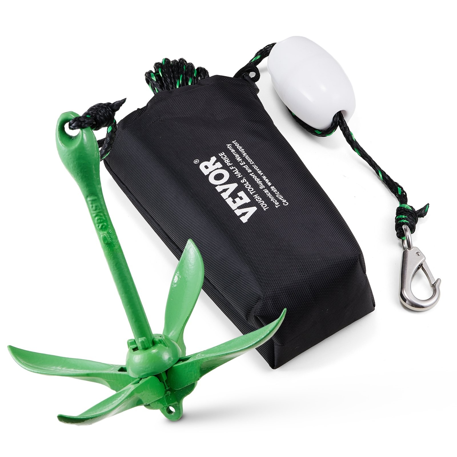 Kayak Anchor Kit,3.5 lb Paddle Board Anchor Kit with 26.2 ft/8 m Rope and Buoy
