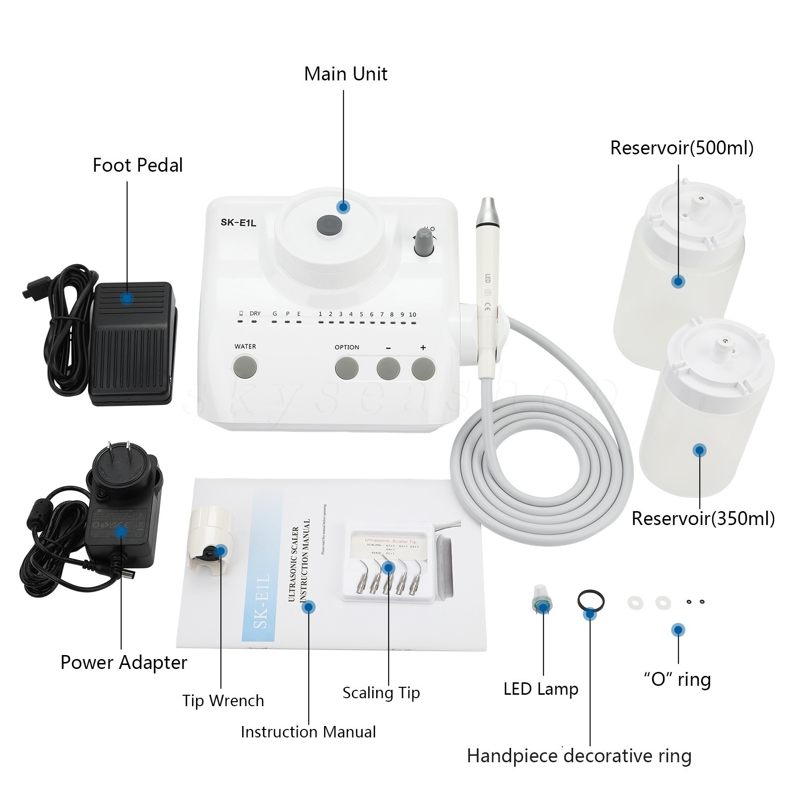 LED Dental Ultrasonic Scaler Bottles fit Cavitron EMS / 1-3 Detachable Handpiece