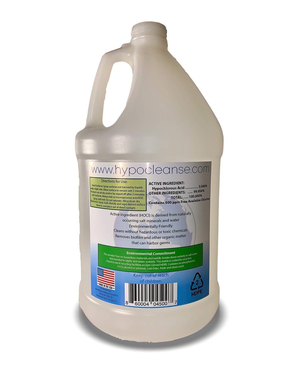 Hospital Grade 500 ppm Hypochlorous Acid HOCl for Dental and Medical (128 fl …