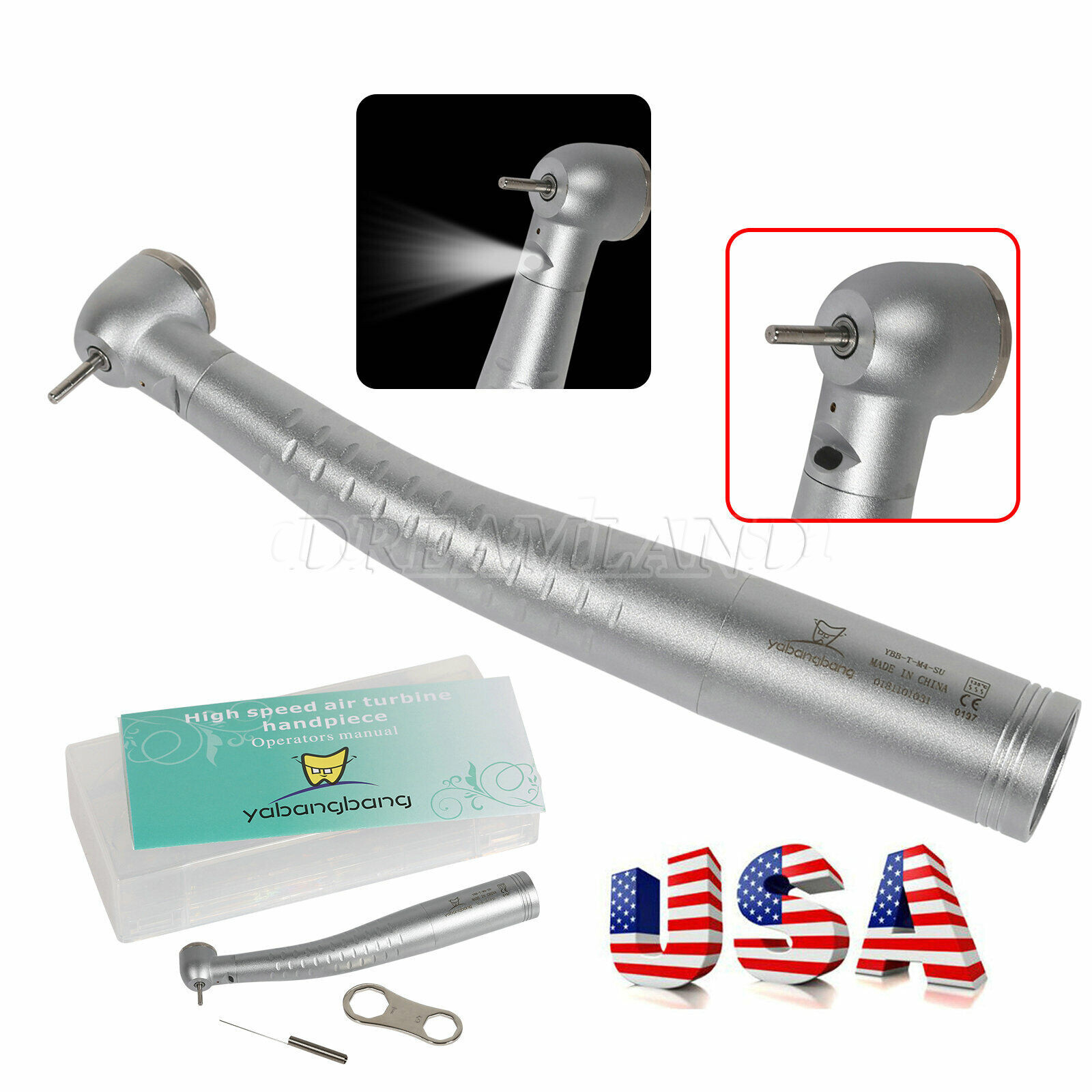Yabangbang Dental Fiber Optic High Speed Handpiece For KaV LED 4/6Hole Coupler