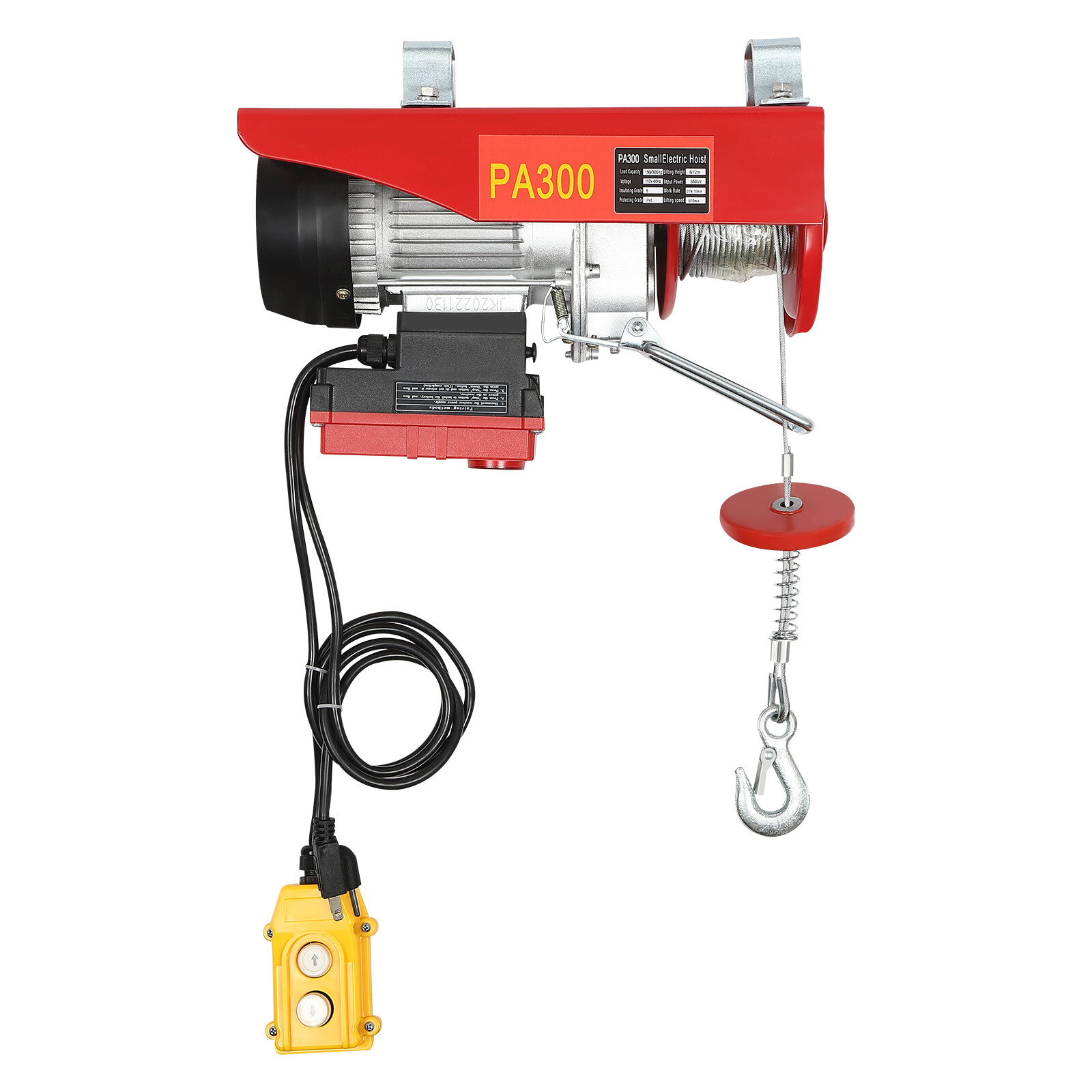 Electric Hoist 660LBS with Wireless Remote Control & Single/Double Slings Winch