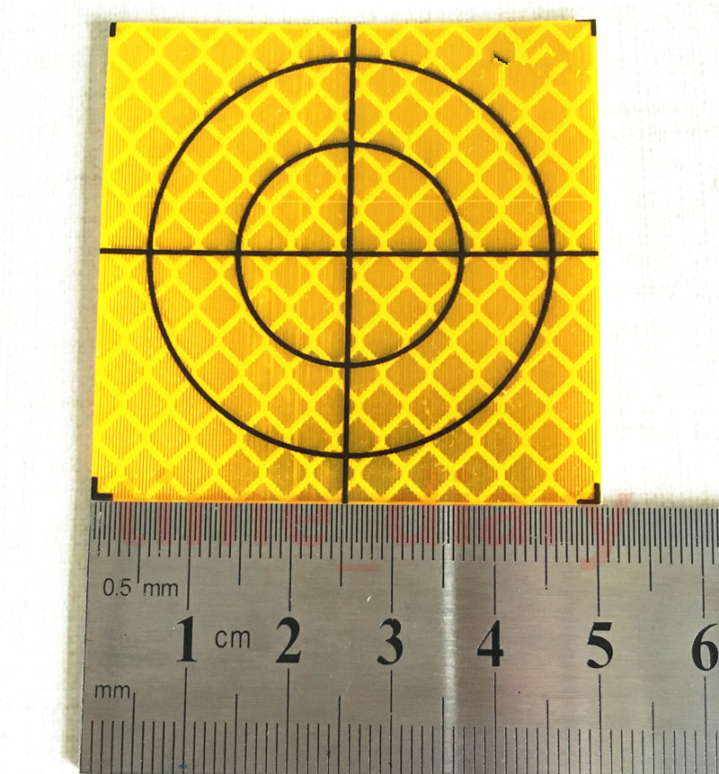 100PCS YELLOW REFLECTOR SHEET 50X50MM REFLECTIVE TARGET FOR TOTAL STATION 1.97IN