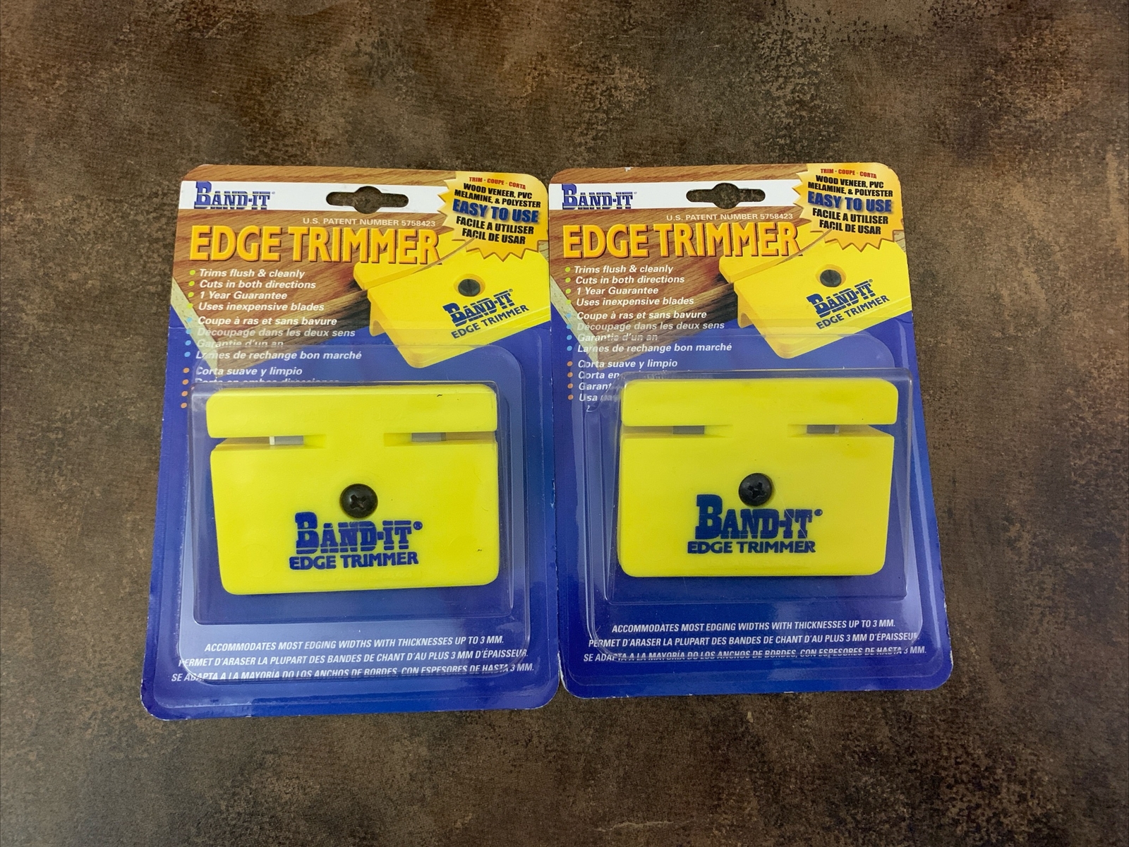 2 Pack – Band-It Edge Trimmer Wood Veneer, PVC, Melamine & Polyester w/ Blades