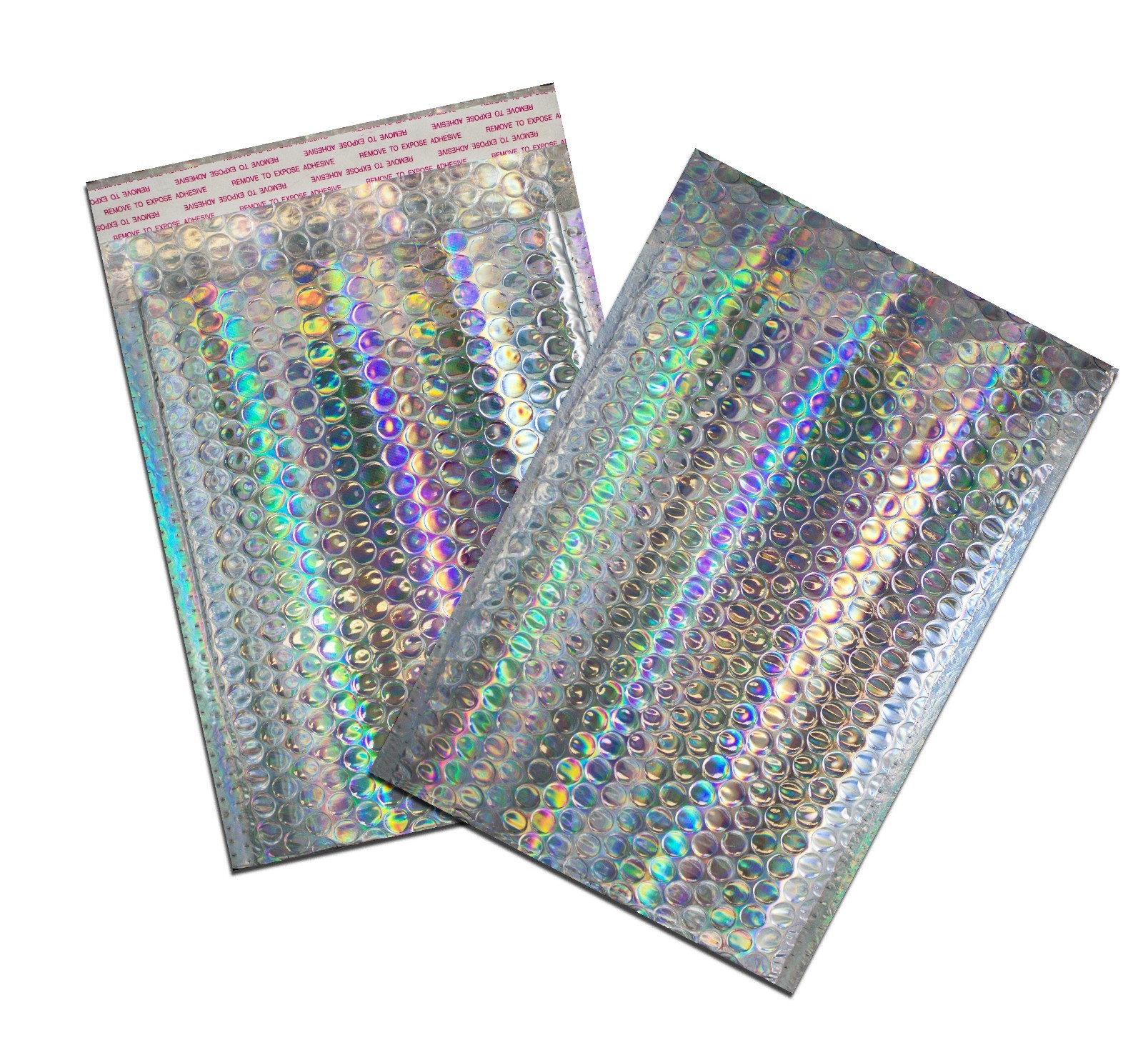 10 to 100 Pack -6×10 Holographic METALLIC BUBBLE MAILER, Self Sealing Envelope
