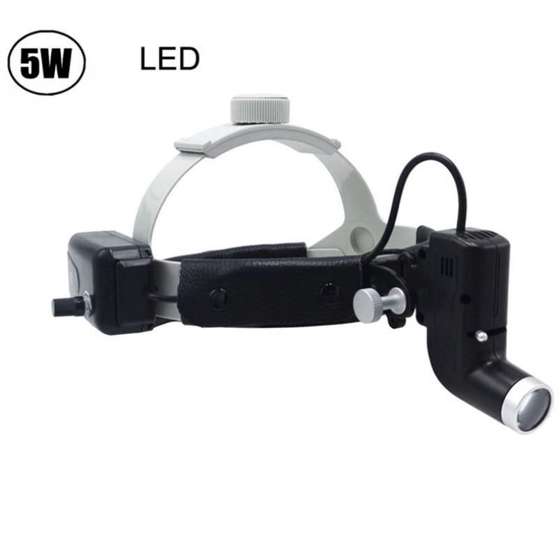 5W Dental Medical Headband LED Head Light Good Light Spot ENT Black US STOCK