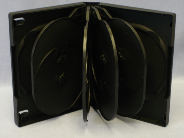 30 NEW 33MM MULTI-10 DVD CASES W/CLIPS, BLACK, SF004C