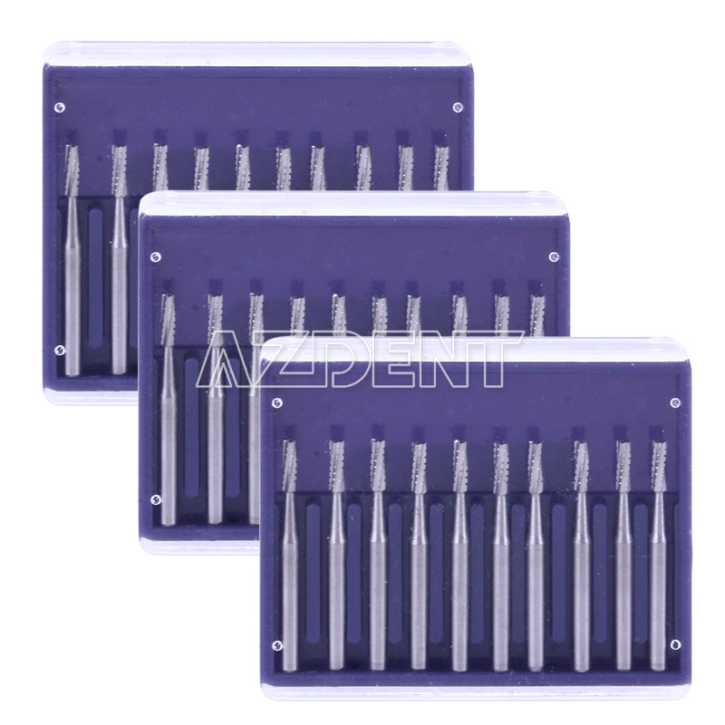 10 Uds. Fresas FG558 Carburo Tungsteno para Pieza de Mano Alta Velocidad Dental