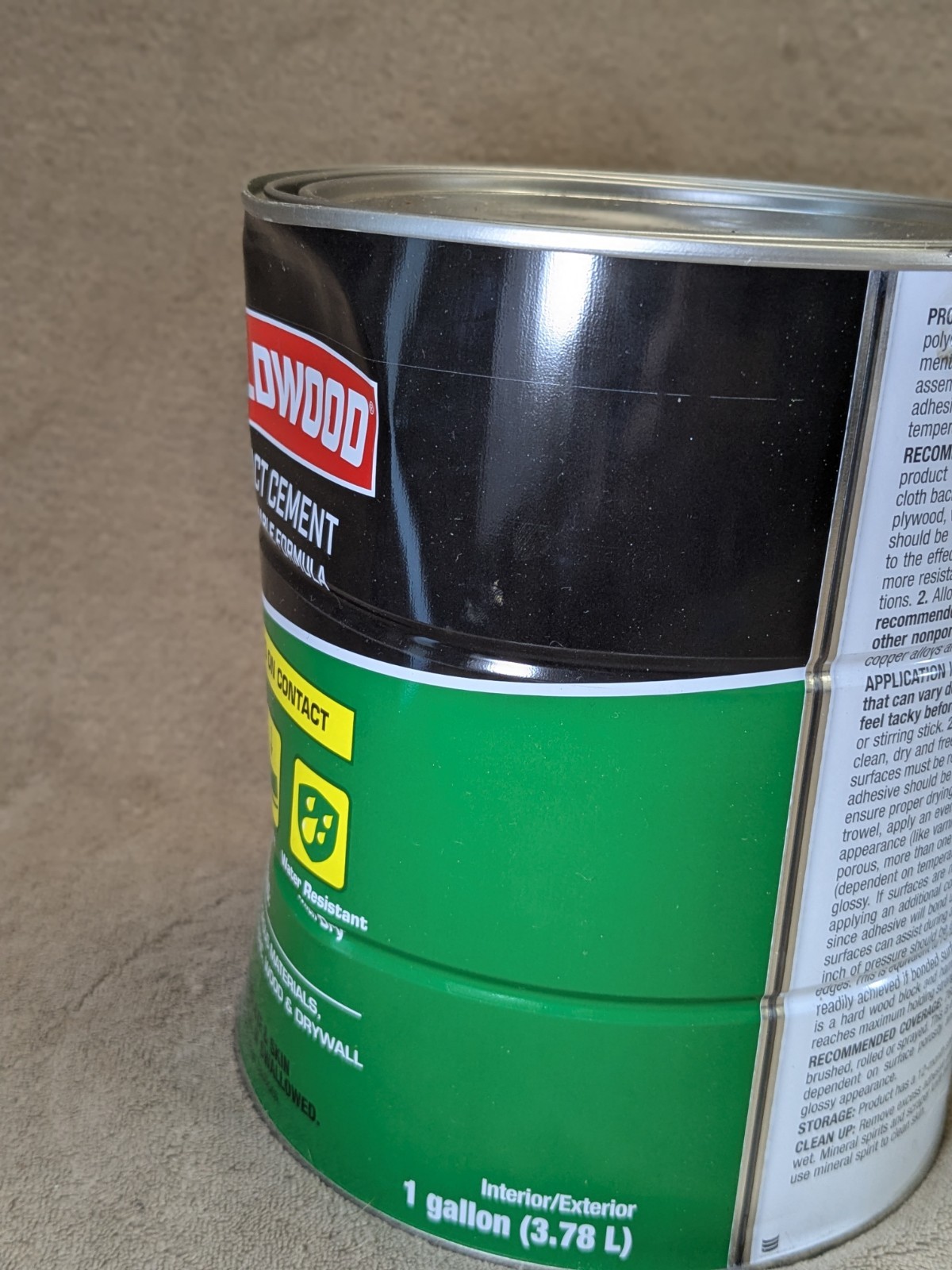 DAP Contact Cement Weldwood Nonflammable Gen Purpose 1 gal Can Natural DENTED