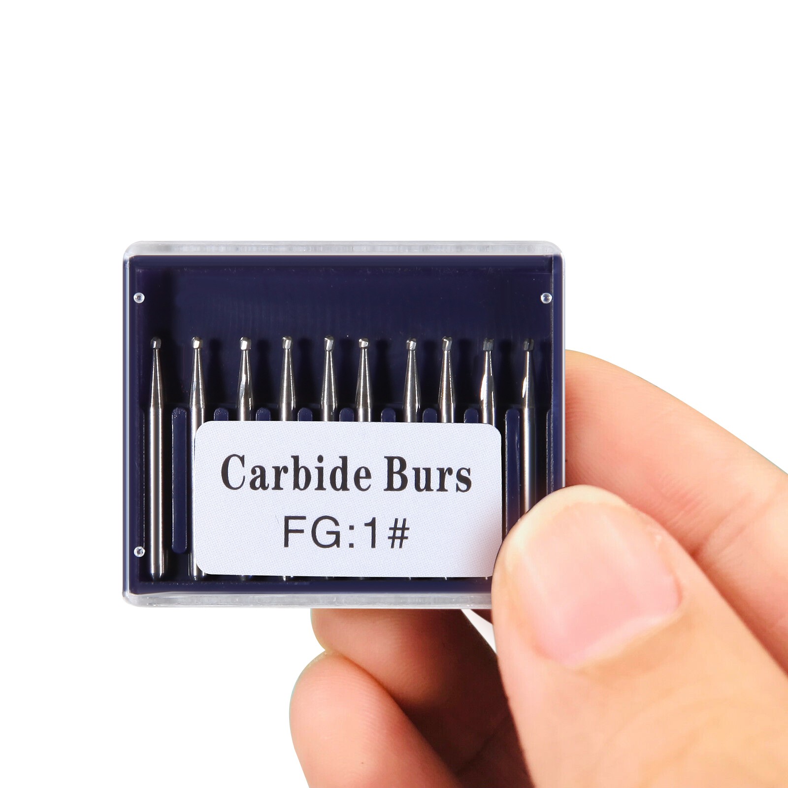 10 FG 1 Round Carbide Dental Burs High Speed Handpiece Friction Grip Drill Bits