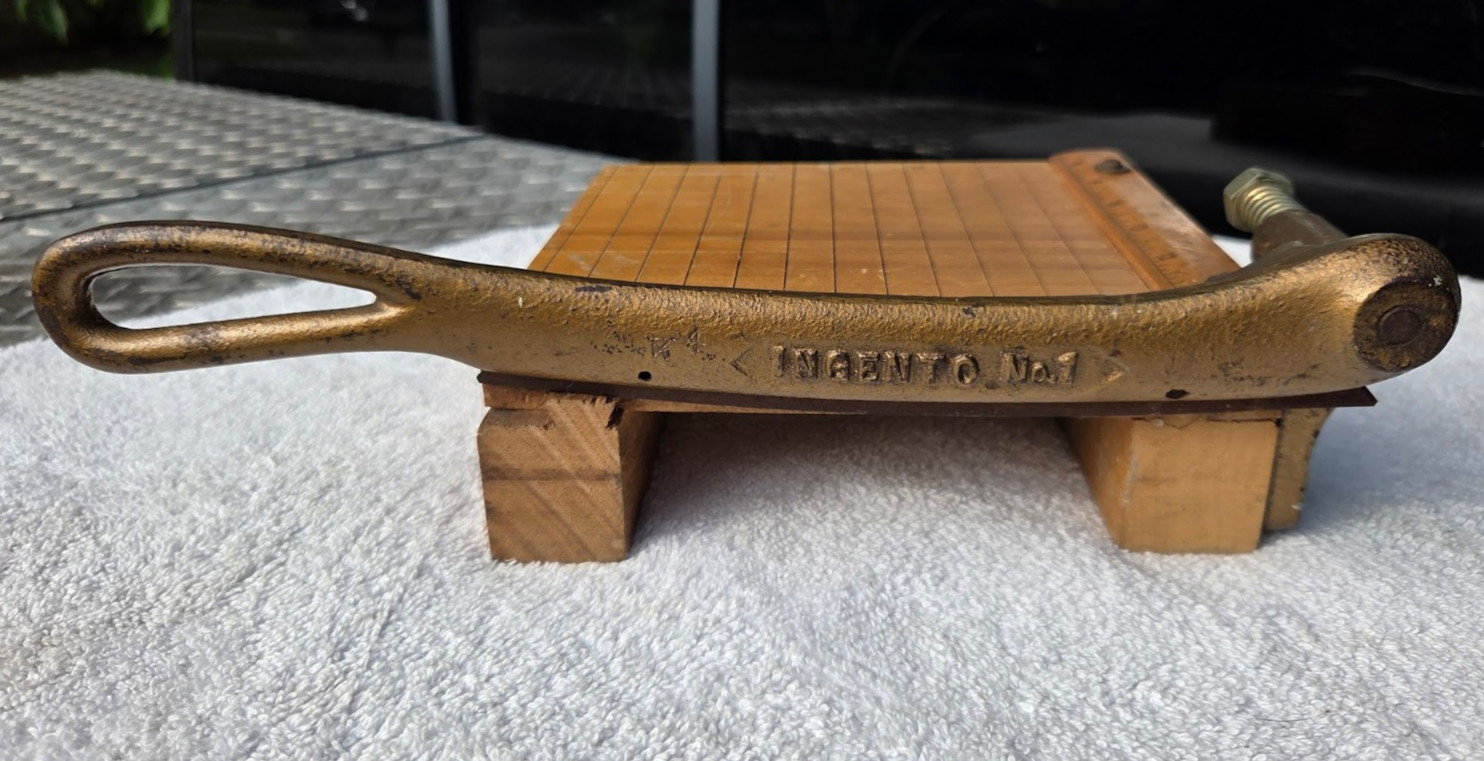 Ingento Paper Cutter No. 1 Mini 6 Inch Ideal School Supply Chicago USA Wood Vtg