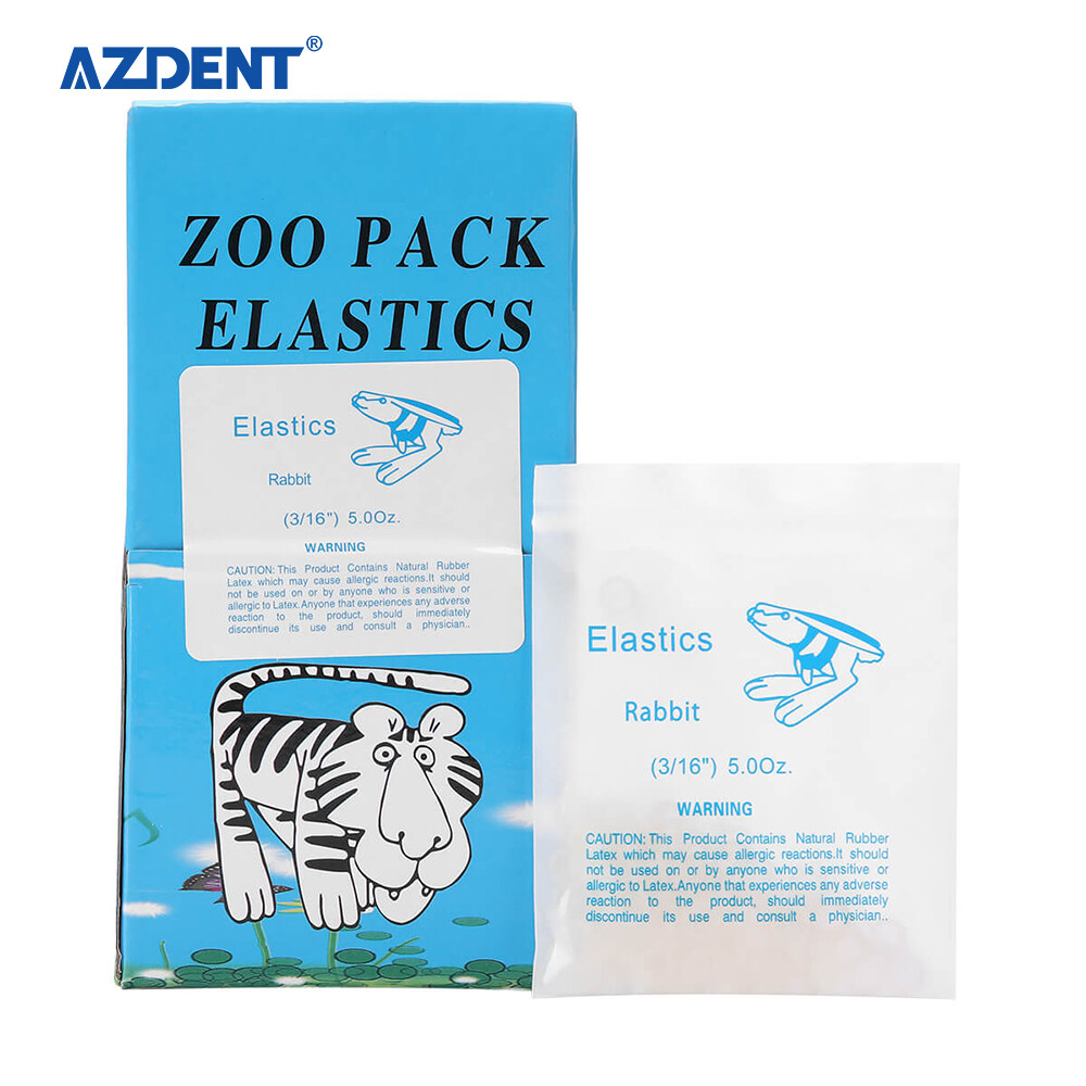 5000pcs Orthodontic Dental Elastics Band Animal images Fox Rabbit Squirrel