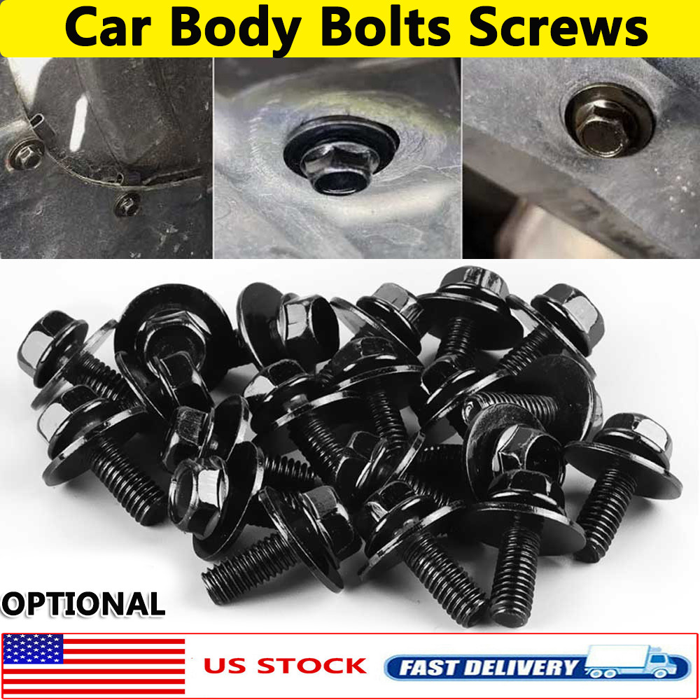 Bolts Body Hood Fender Bumper Screws Clips Retainer M6 For Honda Ford Models