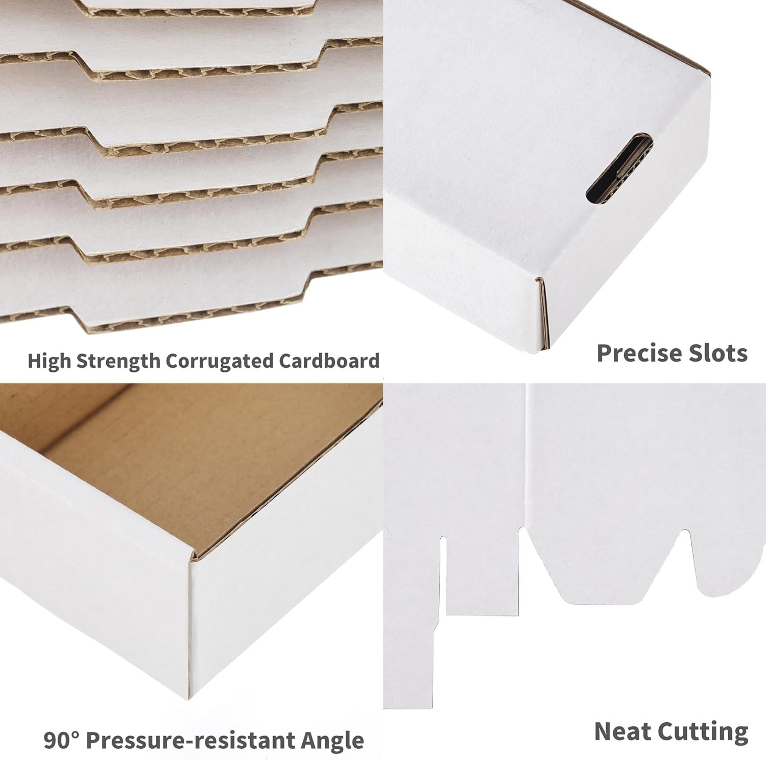 100 Pack 7x4x2 White Corrugated Shipping Mailer Packing Box Boxes 7″ x 4″ x 2″