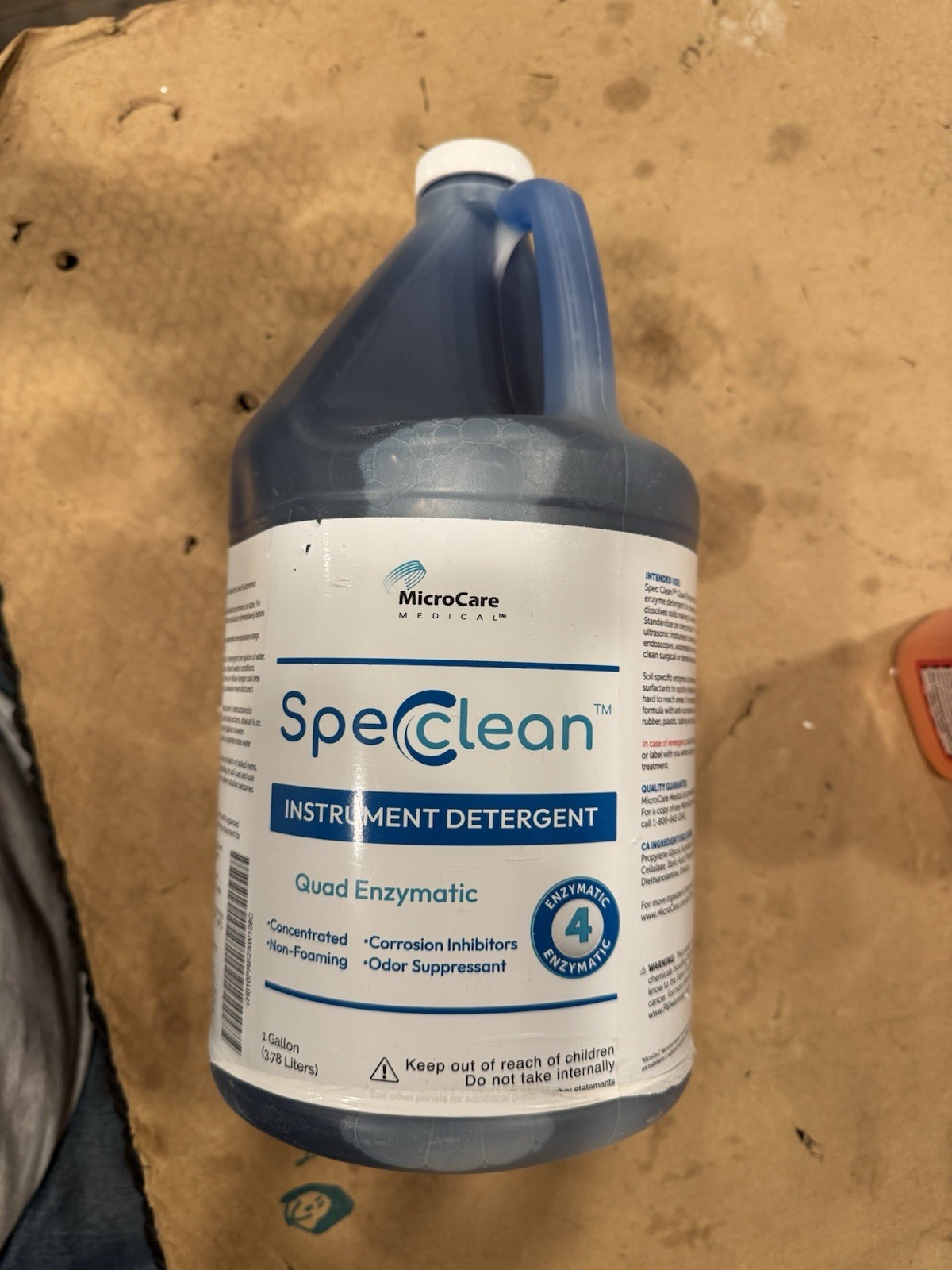 MicroCare SpecClean Quad Enzymatic Detergent 1 Gal Surgical Instrument Clean