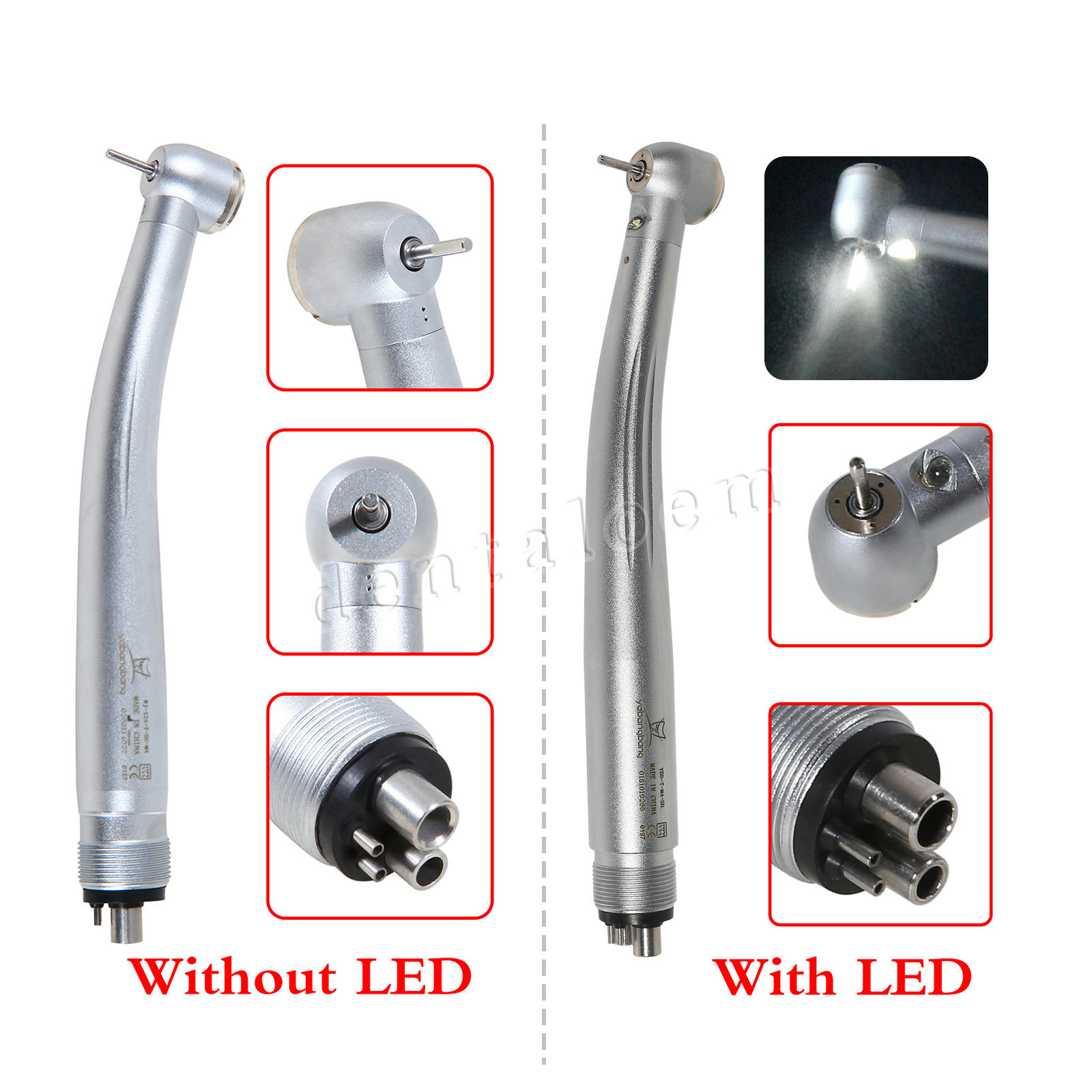 10* Yabangbang Dental (LED E-generator) High Speed Handpiece 2/4 holes For KaV