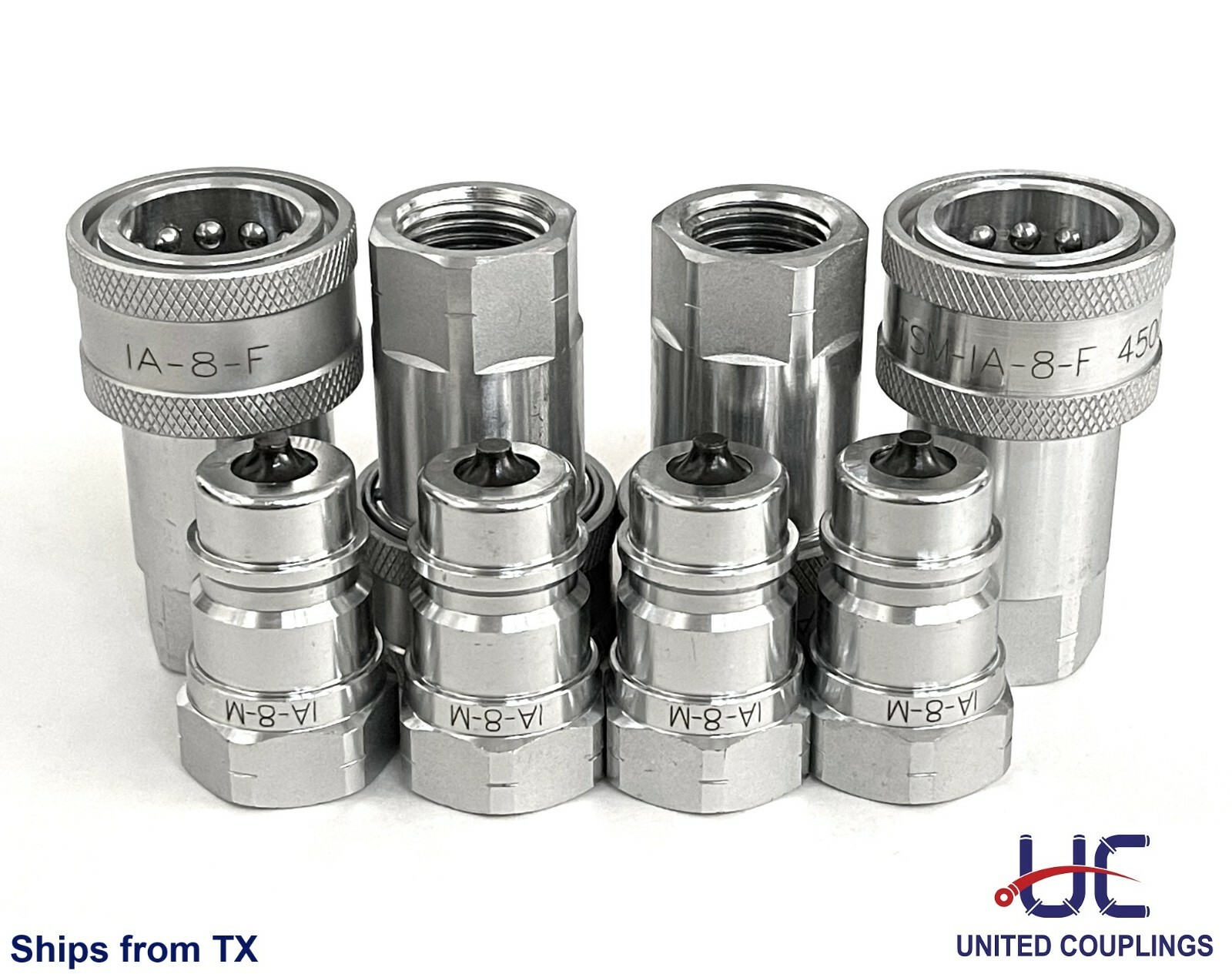 1/2 Inch Hydraulic Quick Coupler /Coupling | ISO A 7241 | NPT | 4 Sets
