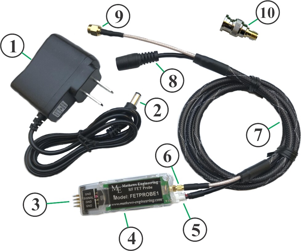 Active FET Probe, 1000 MHz, Very High Input Impedance, GHz Bandwidth, FETPROBE1