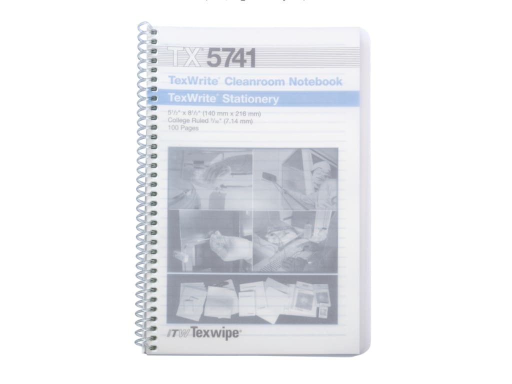 Texwipe TX5741-EACH – TexWrite Cleanroom spiral notebook, 5.5 inch x 8.5 inch,