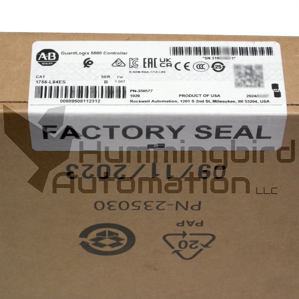 2024 Allen Bradley 1756-L84ES /B ControlLogix 26MB Processor PLC Surplus SEALED