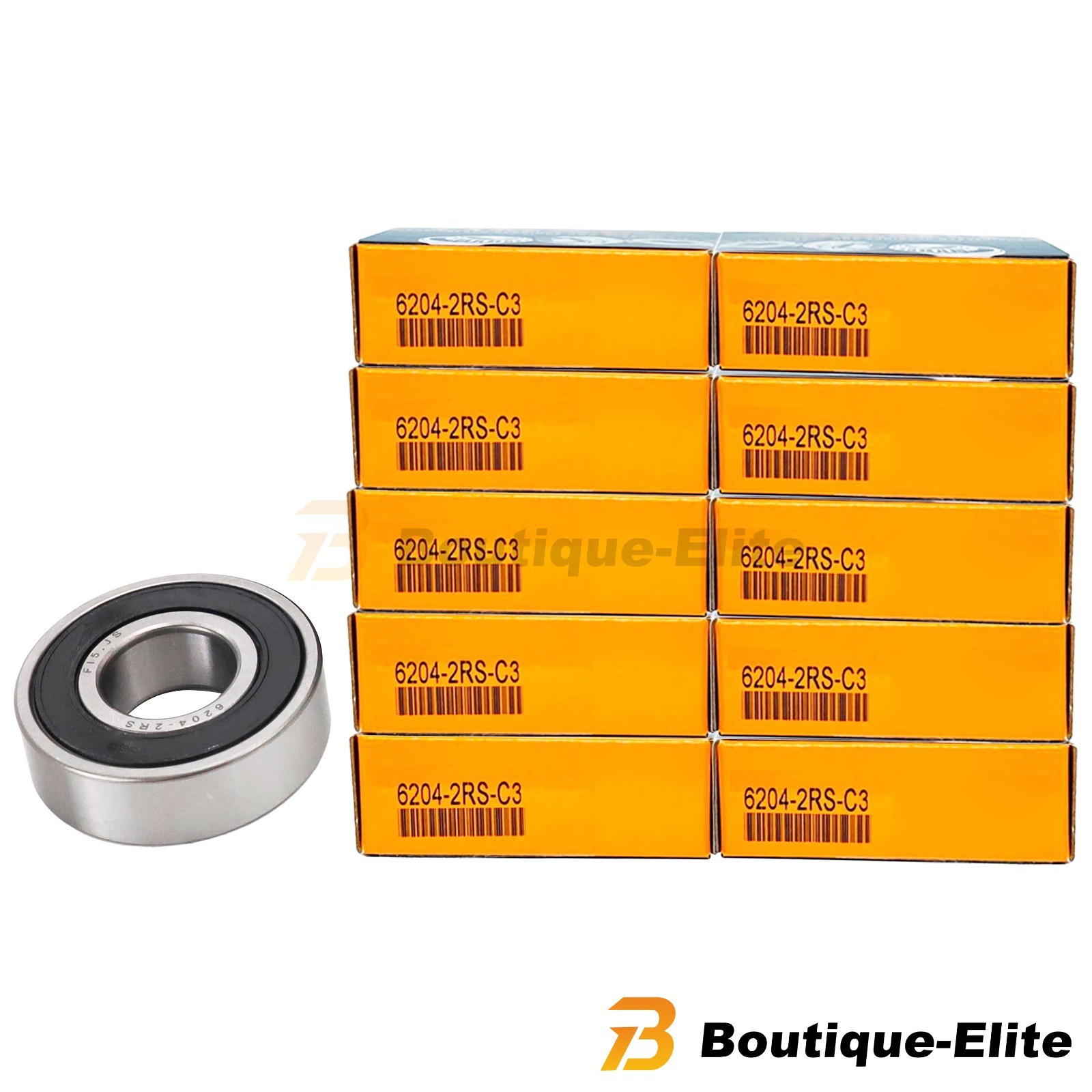 10x Double Rubber Seal Ball Bearings 20x47x14mm Fits TIMKEN 6204-2RSC3 6204-2RS