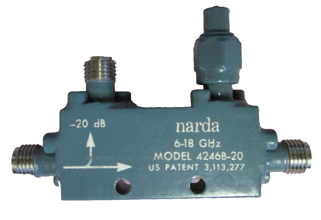 Directional Coupler 6-18 GHz 50W Narda 4246B-20 NEW US MADE SMA (F) BROADBAND