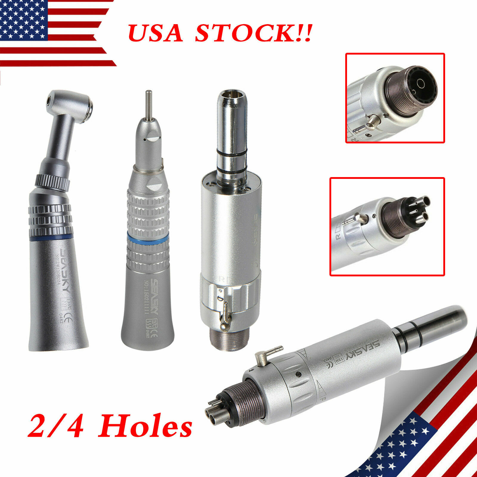 NSK Type Dental Slow Low Speed Contra Angle/ Straight/ Air Motor 2H/4H azh