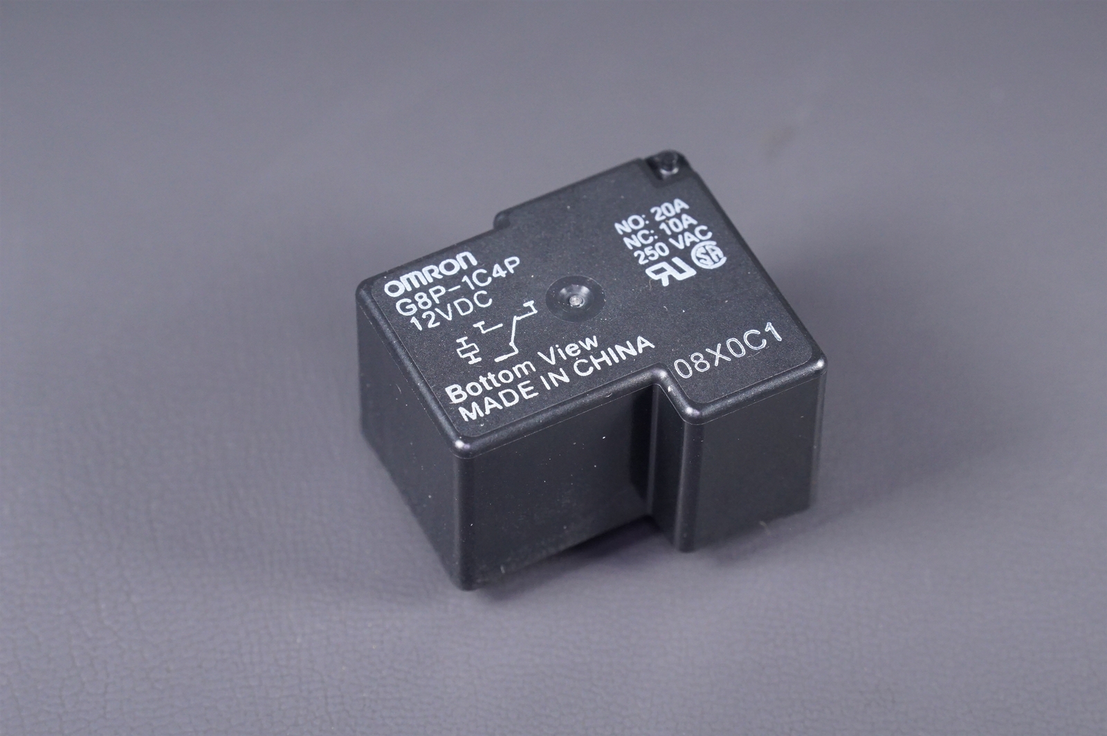 G8P-1C4P-DC12 Omron Relay SPDT 20A @ 250VAC 10A NC 12VDC Coil Fully Sealed NOS