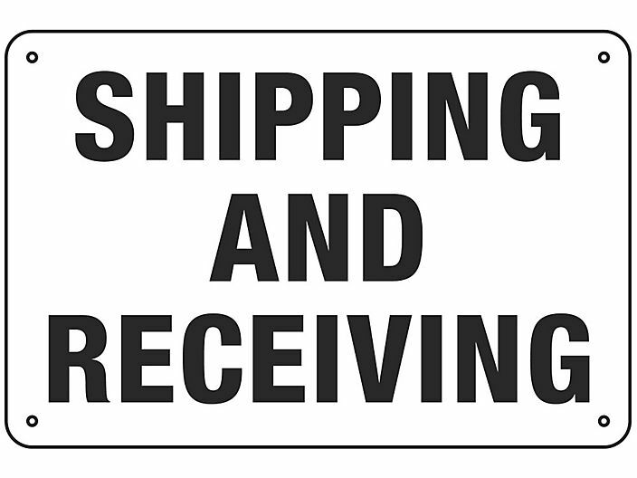 Shipping And Receiving Loading Dock Notice Aluminum Metal Sign