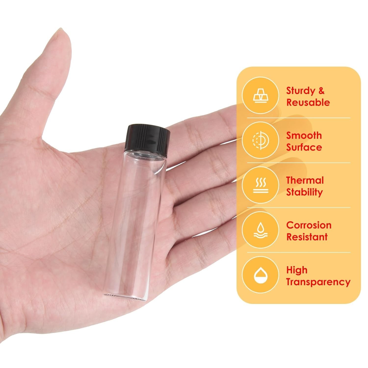 Versatile 20ml Leak-Proof Vials – 25PCS Glass with Caps for All Applications